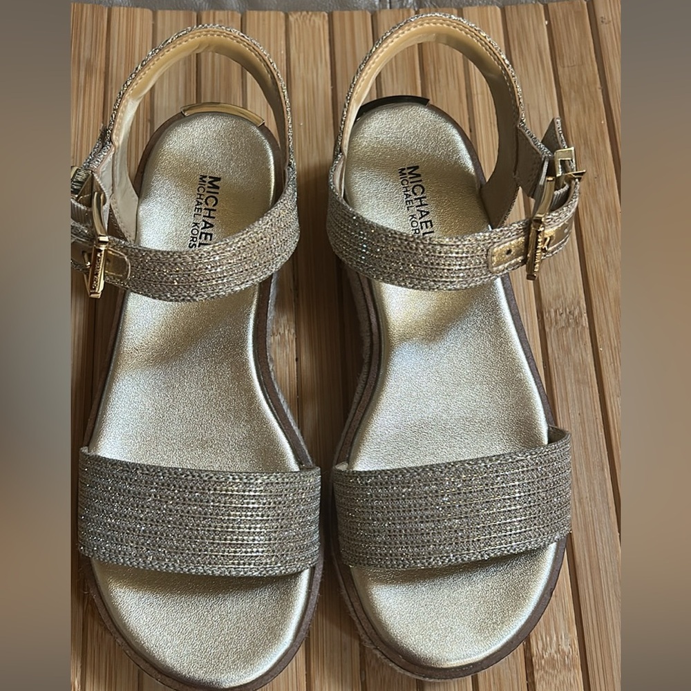 Michael Kors Glittering Gold Sandals Size 6M